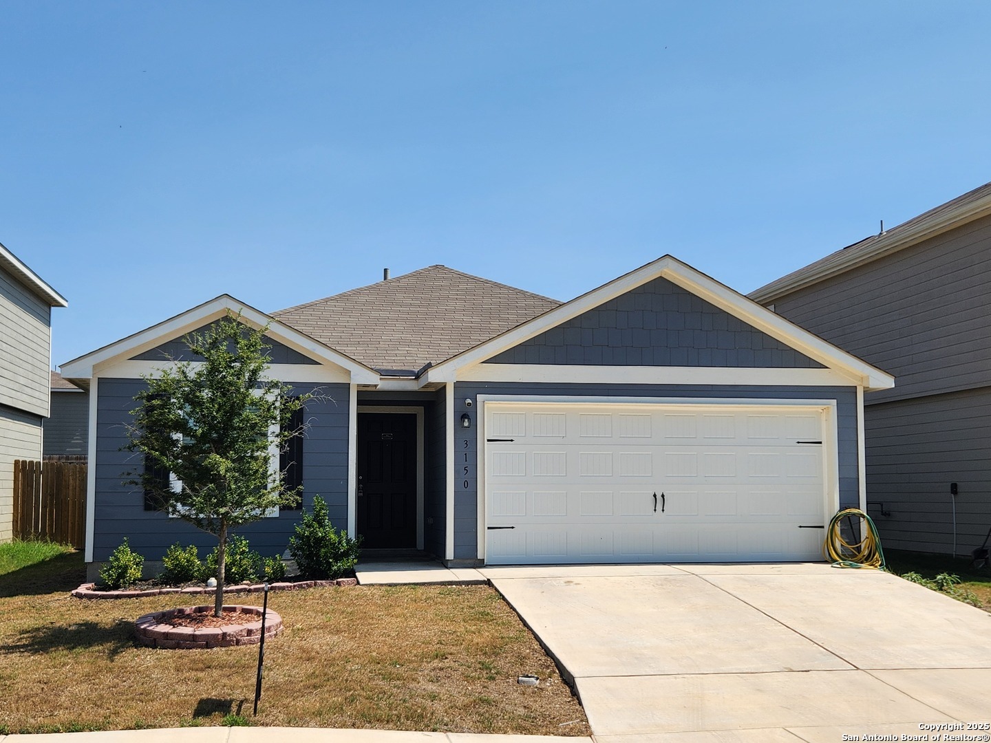 a backyard of a house