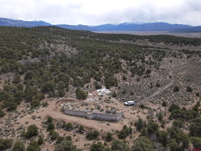 a view of an outdoor space with mountain view