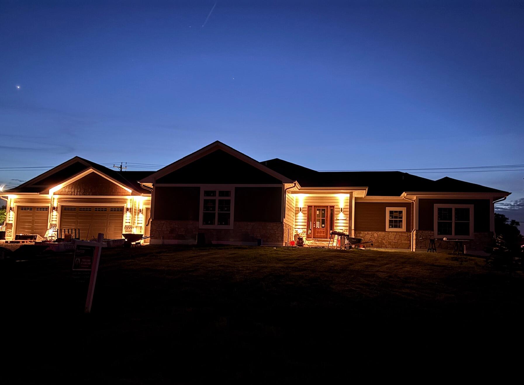 S63-w13464 Windsor Road Muskego, WI 53150 - Photo 36 of 39 Front Exterior Twilight View