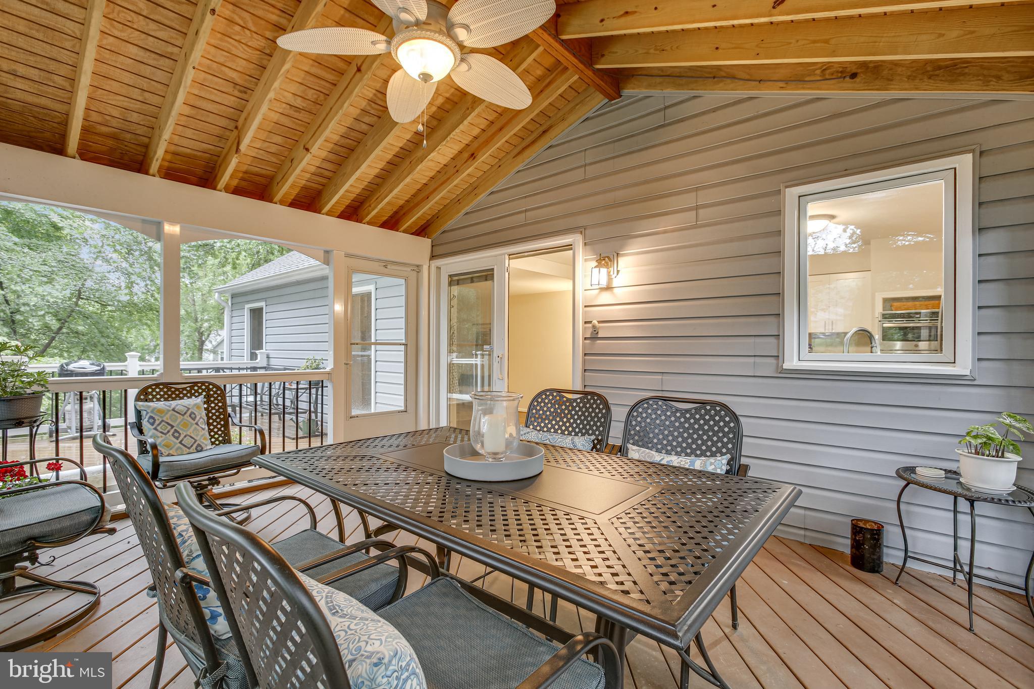 2219 Wakerobin Lane Reston, VA 20191 - Photo 13 of 33 Porch Leads to Private Deck with Winter Lake Views
