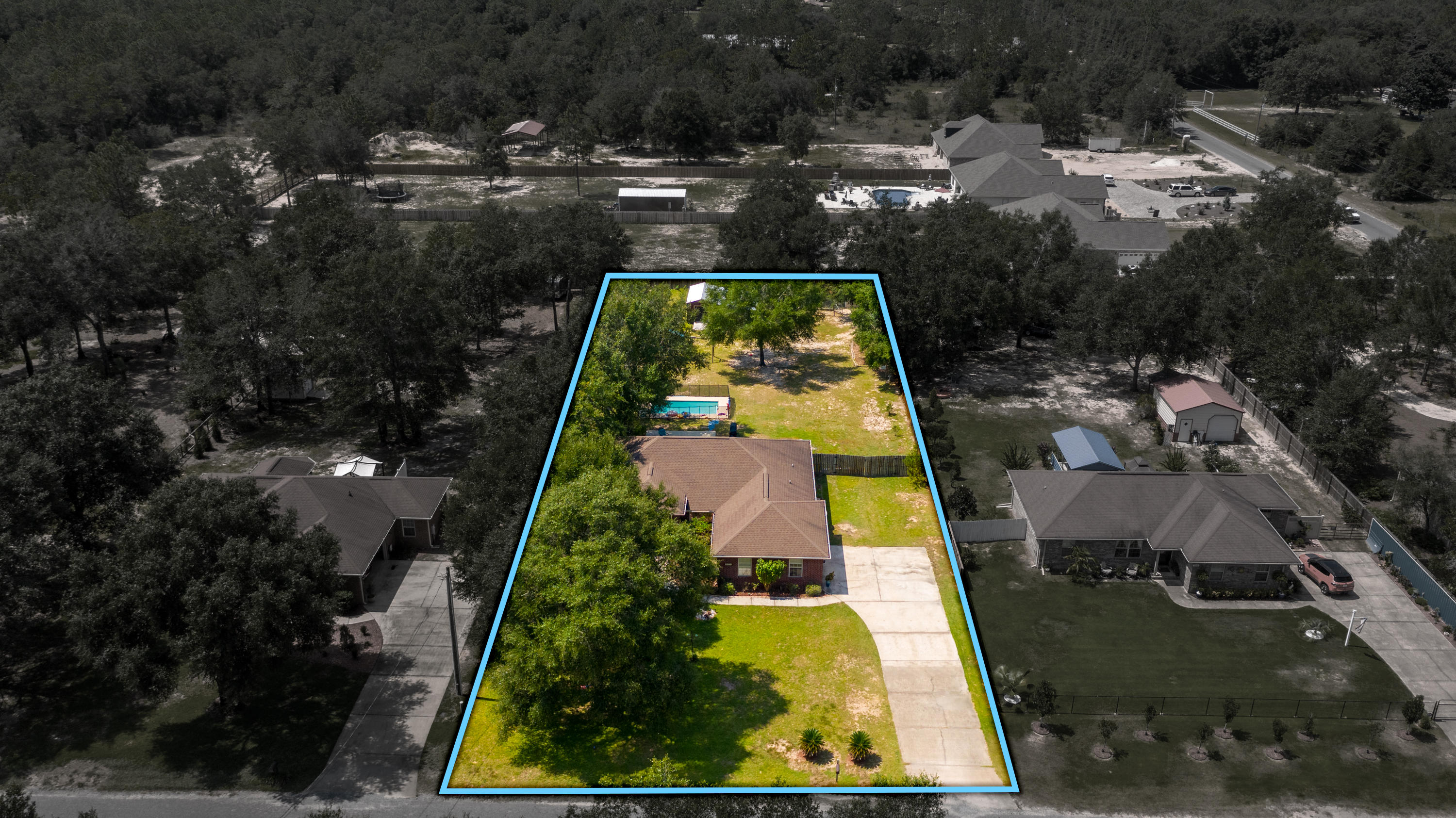 4214 Painter Branch Road Crestview, FL 32539 - Photo 1 of 41 an aerial view of swimming pool