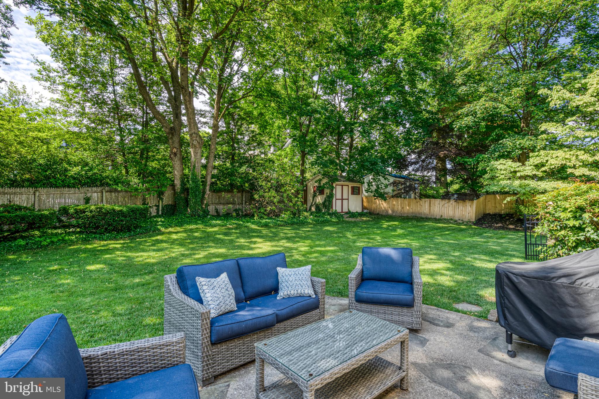 195 Lakeside Road Ardmore, PA 19003 - Photo 3 of 28 a view of a sitting area with furniture and garden