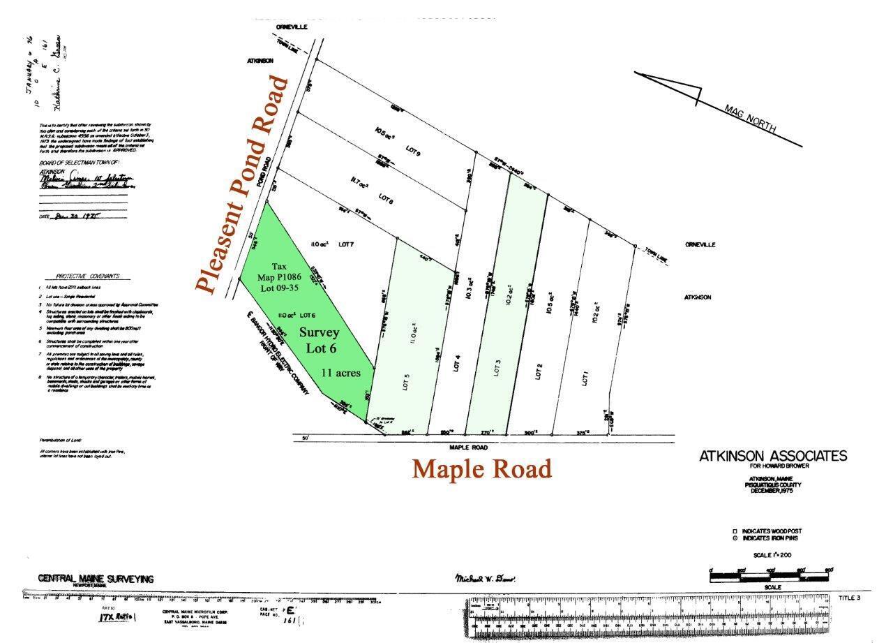 Lot 6 Pleasant Pond Road Milo, ME 04463 - Photo 11 of 38 Survey - Lot 6