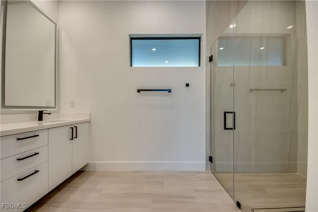 a view of bathroom with shower