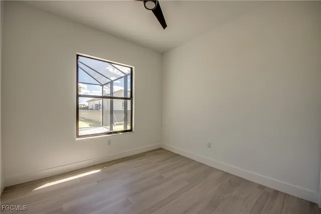 an empty room with a window