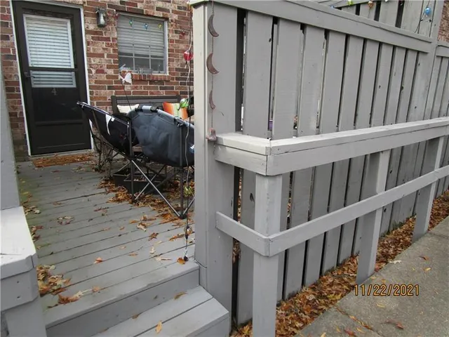 a view of wooden deck