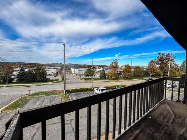 a view of city from a balcony