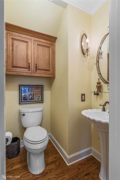 195 Tanglewood Road Homer, LA 71040 - Photo 23 of 37 a bathroom with a toilet a sink and mirror