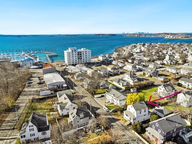 a view of beach and an ocean