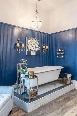 a view of a room with rack on the wall