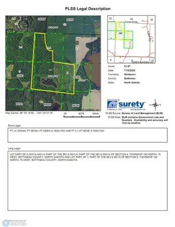 $274,295 | Tbd Lake Road, Bottineau, ND 58318