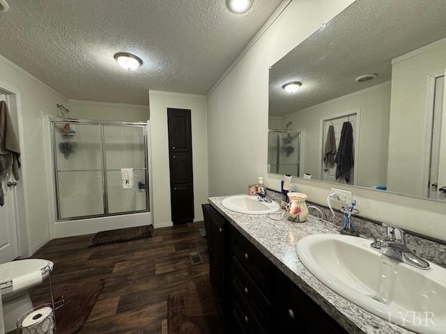 6098 Promise Land Road Appomattox, VA 24522 - Photo 20 of 35 a bathroom with a granite countertop sink toilet and shower