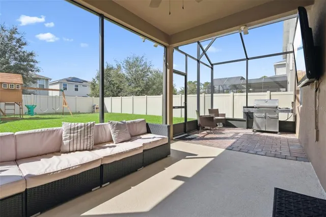 a building view with a outdoor space