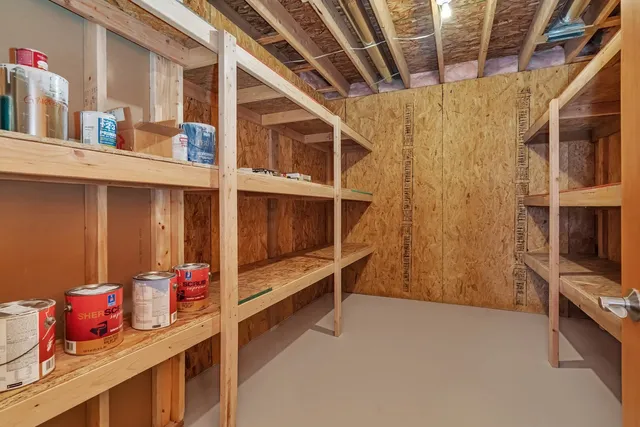 a view of storage and utility room