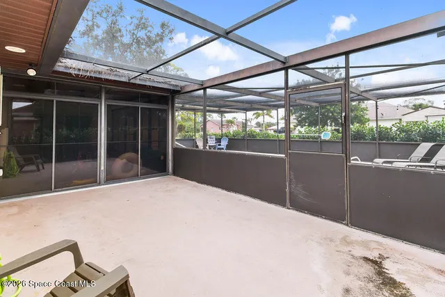 a house view with a garden space