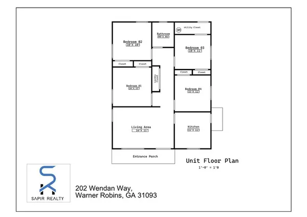 $1,150 | 202 Wendan Way, Warner Robins, GA 31093