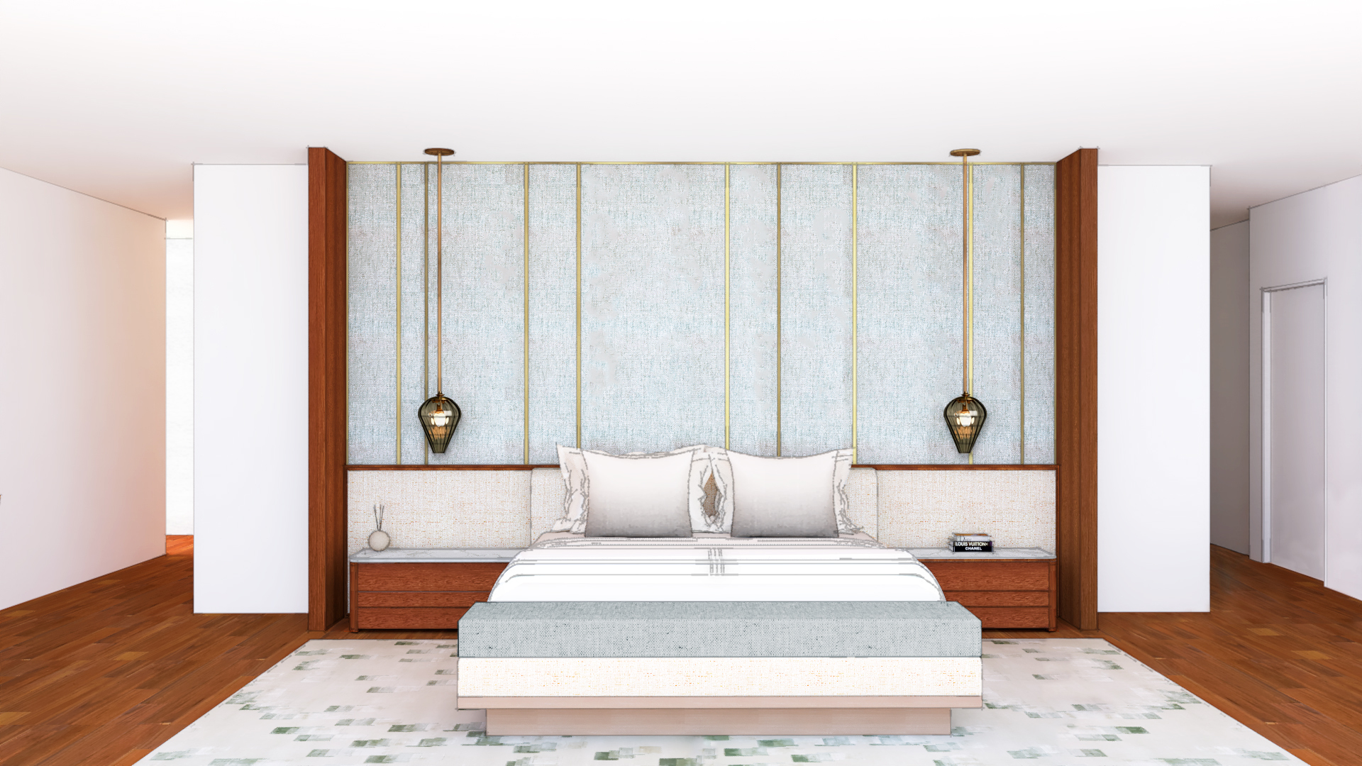 132 East Delaware Place, Unit 6502 Chicago, IL 60611 - Photo 15 of 27 a large white bed in a white room