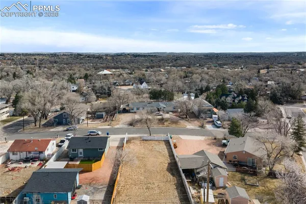 an aerial view of a city