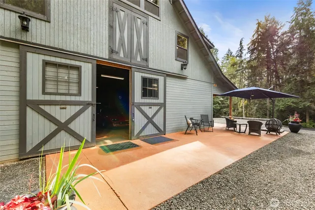 a view of a house with patio