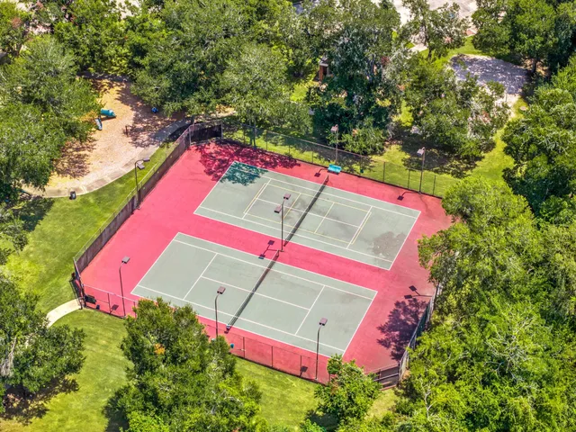 an aerial view of a area