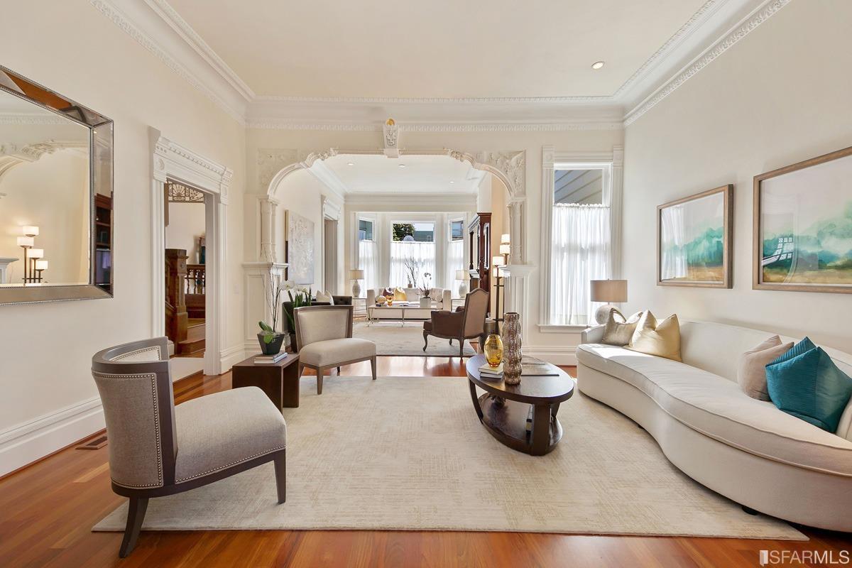 Frederick Street San Francisco, CA 94117 - Photo 13 of 61 a living room with furniture rug and a large window