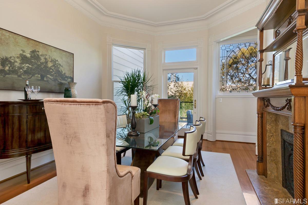 Frederick Street San Francisco, CA 94117 - Photo 14 of 61 a dining room with furniture and garden view