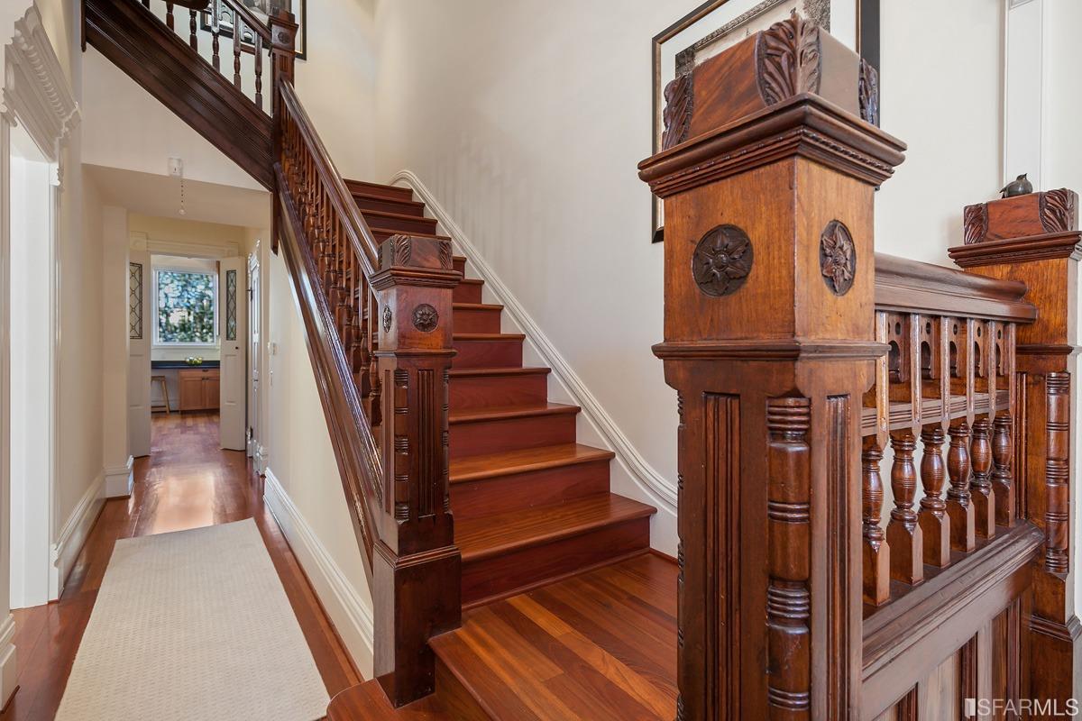 Frederick Street San Francisco, CA 94117 - Photo 24 of 61 a view of an entryway with wooden floor and stairs