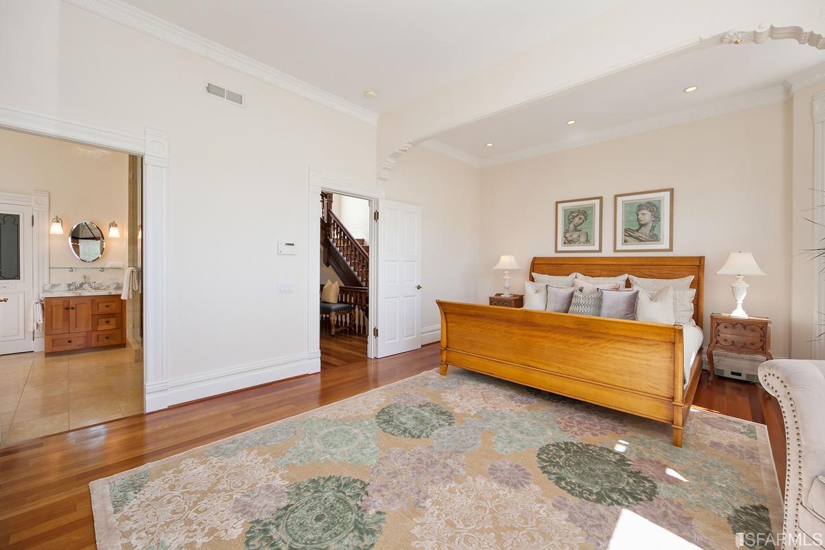 Frederick Street San Francisco, CA 94117 - Photo 29 of 61 a bedroom with a bed and a couch