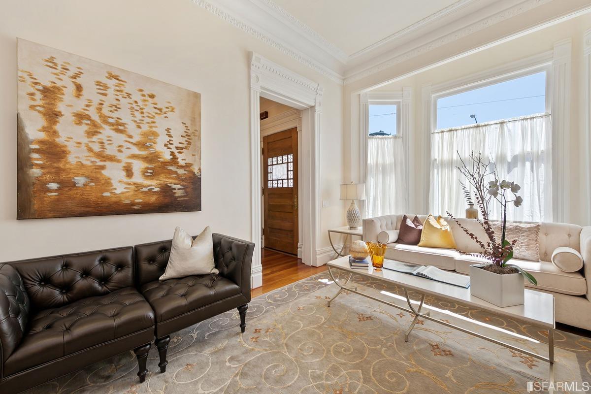 Frederick Street San Francisco, CA 94117 - Photo 8 of 61 a living room with furniture and large windows