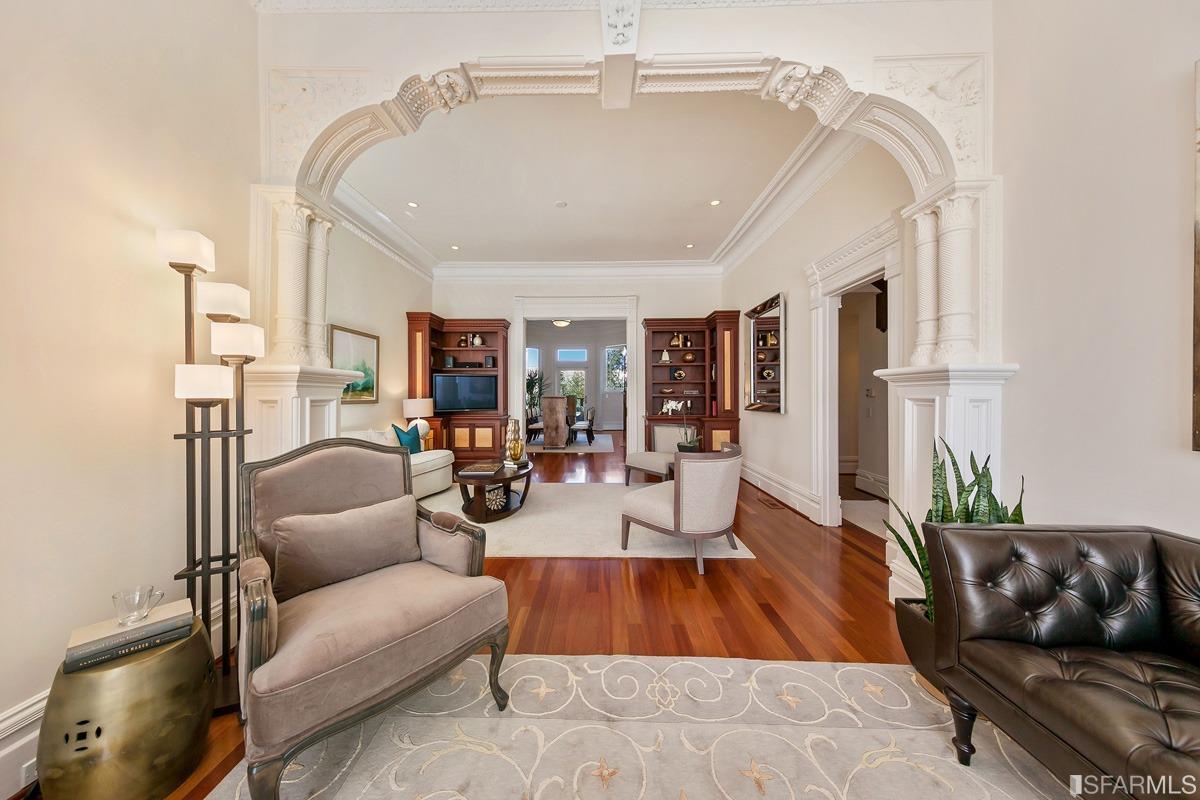 Frederick Street San Francisco, CA 94117 - Photo 9 of 61 a living room with furniture and wooden floor