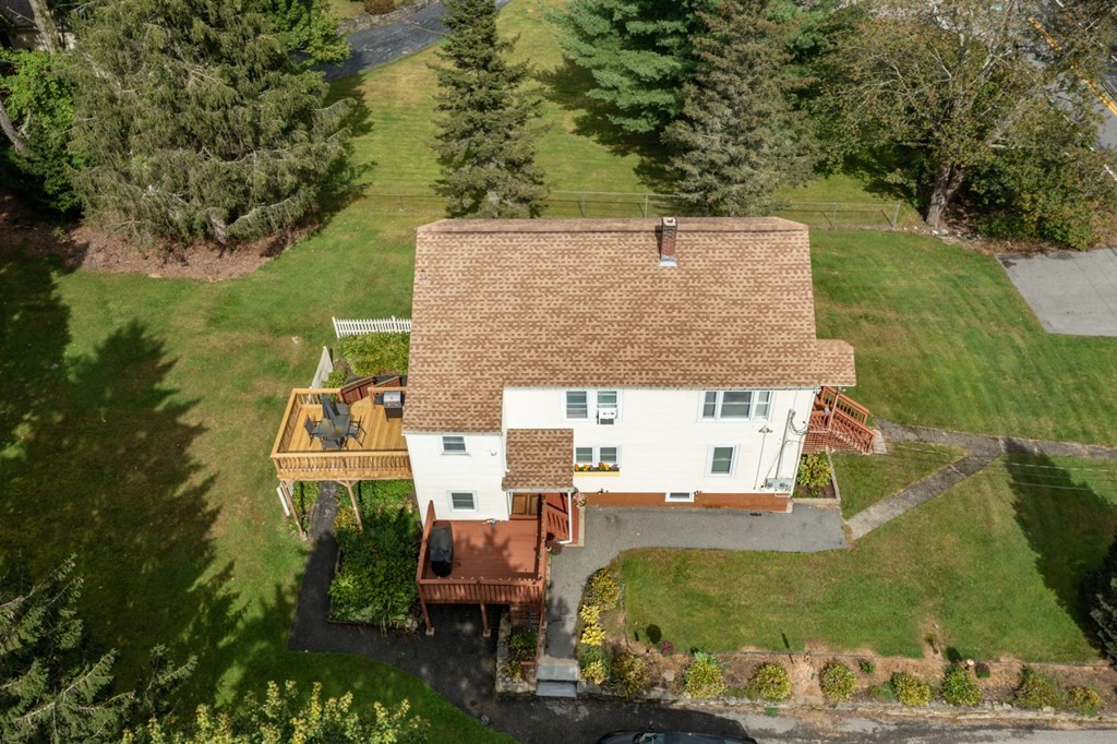 46 Sutton Road, Unit A Millbury, MA 01527 - Photo 3 of 14 an aerial view of a house with swimming pool garden and patio
