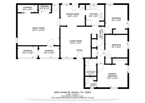 $2,000 | 1824 Cordell Street, Denton, TX 76201