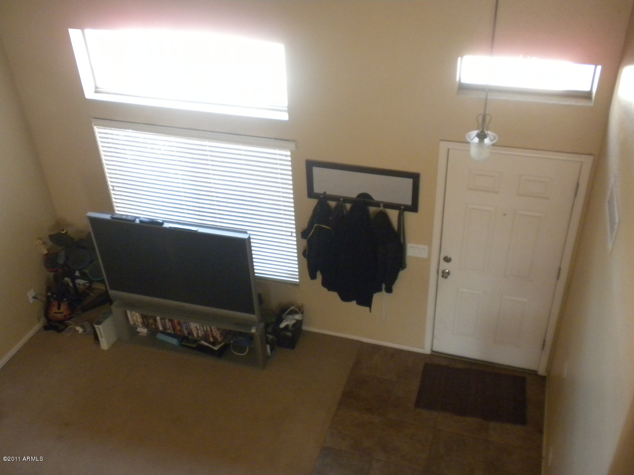 Entry with high ceilings