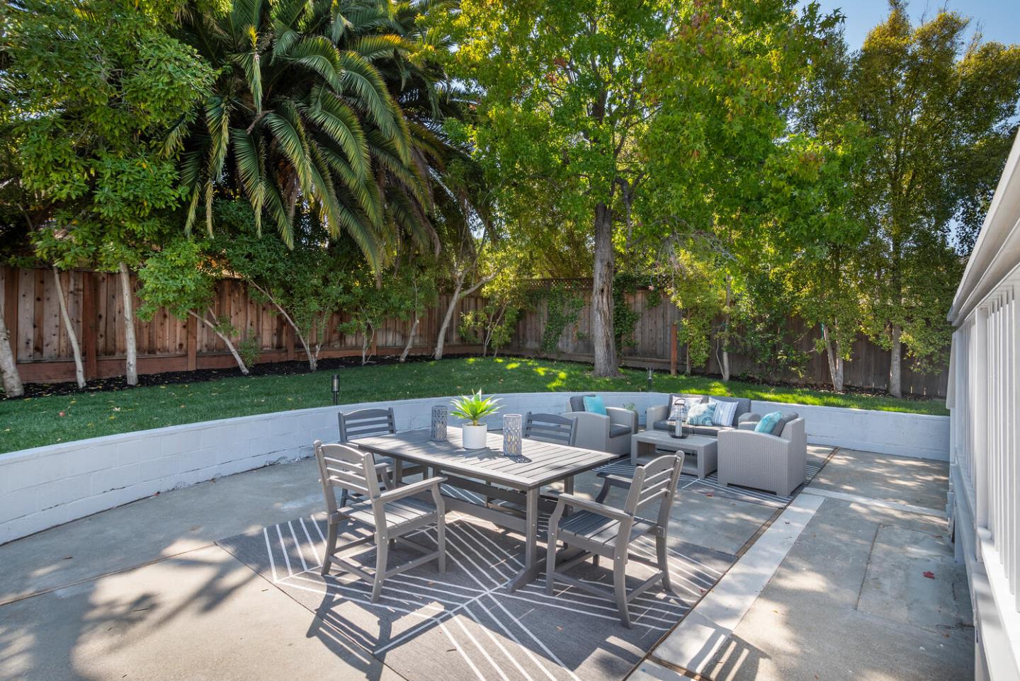 411 Ridge Road San Carlos, CA 94070 - Photo 29 of 40 a view of backyard with seating area and green space