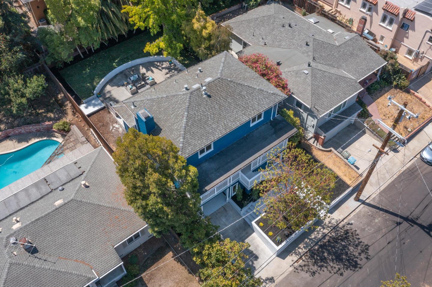 411 Ridge Road San Carlos, CA 94070 - Photo 35 of 40 an aerial view of a house with a yard