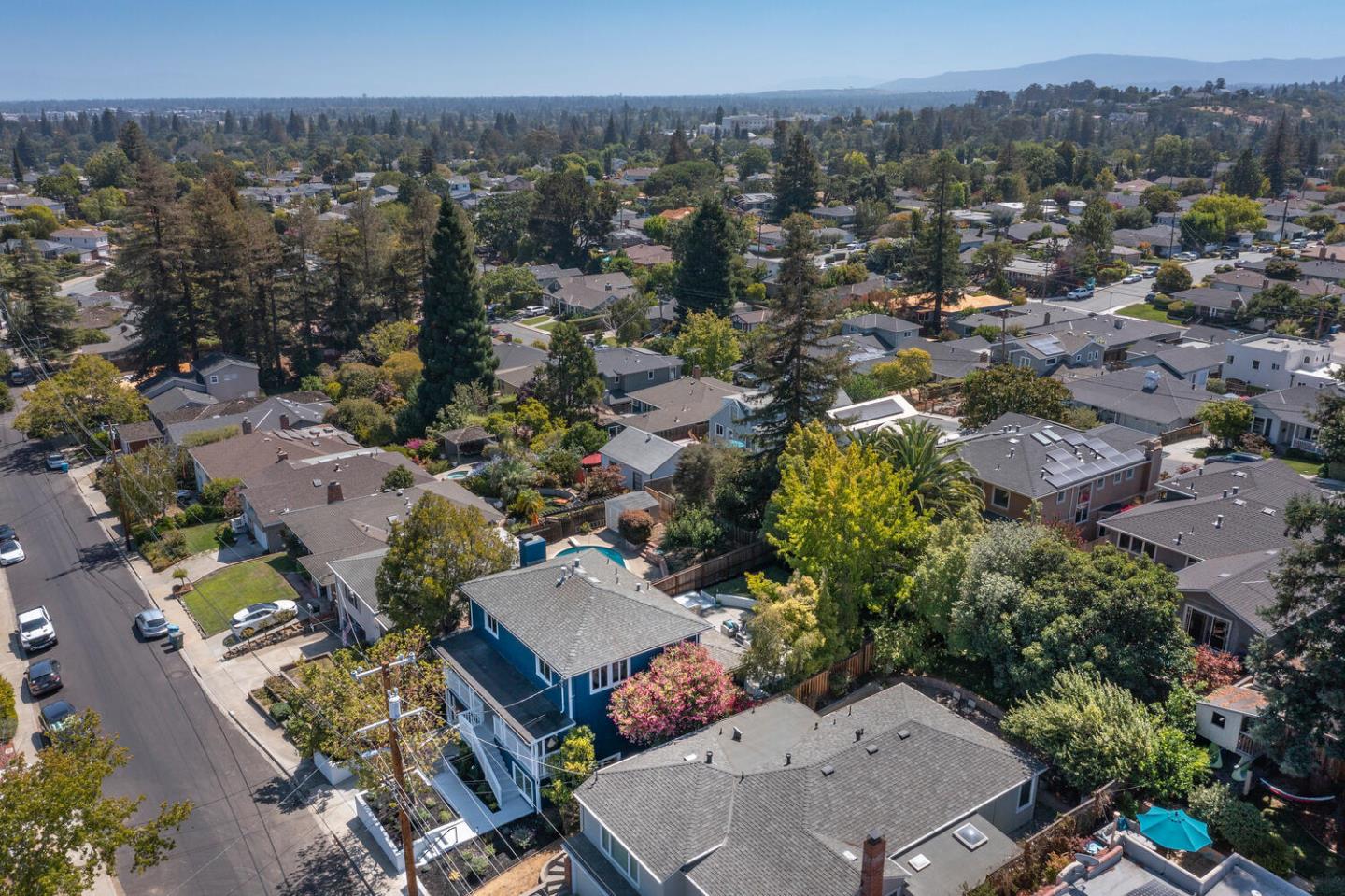 411 Ridge Road San Carlos, CA 94070 - Photo 39 of 40 an aerial view of a house with a garden