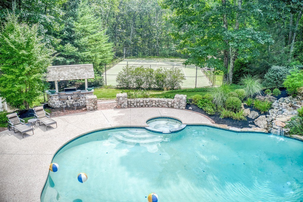 16 B Laurel Hollow Road Boxford, MA 01921 - Photo 35 of 39 a view of a swimming pool with a patio