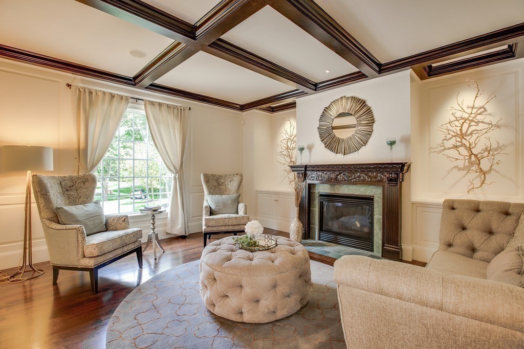 16 B Laurel Hollow Road Boxford, MA 01921 - Photo 6 of 39 a living room with furniture and a fireplace