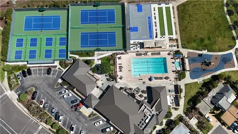 an aerial view of multiple houses