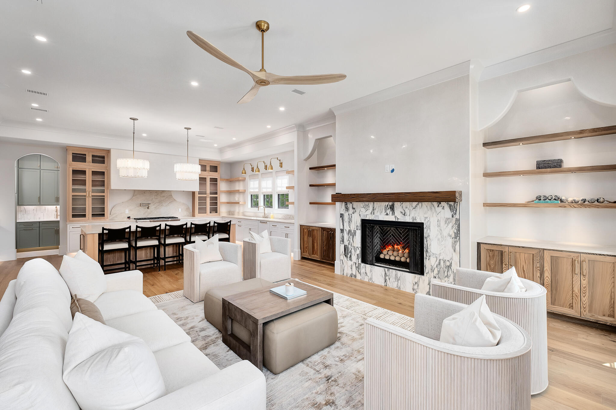 28 Loon Lake Drive Santa Rosa Beach, FL 32459 - Photo 2 of 23 a living room with furniture and a fireplace