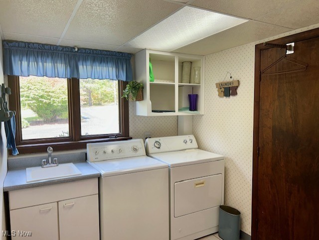 3422 Southern Road Richfield, OH 44286 - Photo 21 of 42 Laundry area with separate washer and dryer, cabinets, and sink