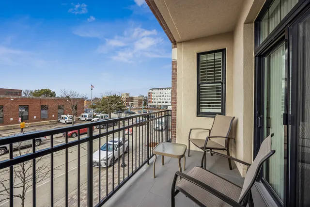a view of city from balcony
