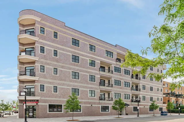 a front view of a building