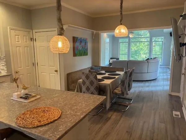 a room with gym equipment and window