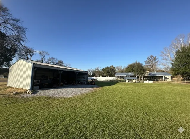 a view of an ocean from a yard