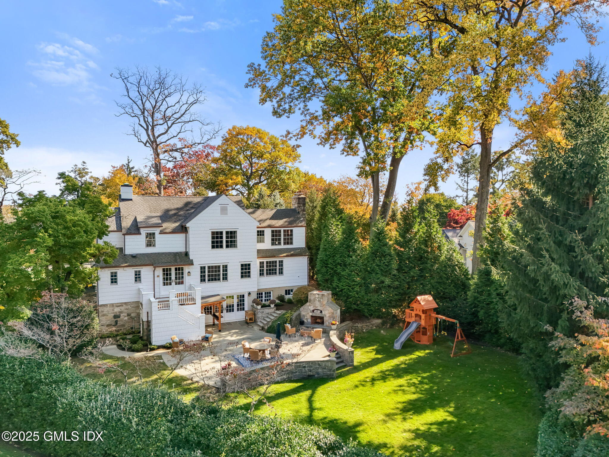 45 Wesskum Wood Road Riverside, CT 06878 - Photo 3 of 4 Aerial Rear Exterior