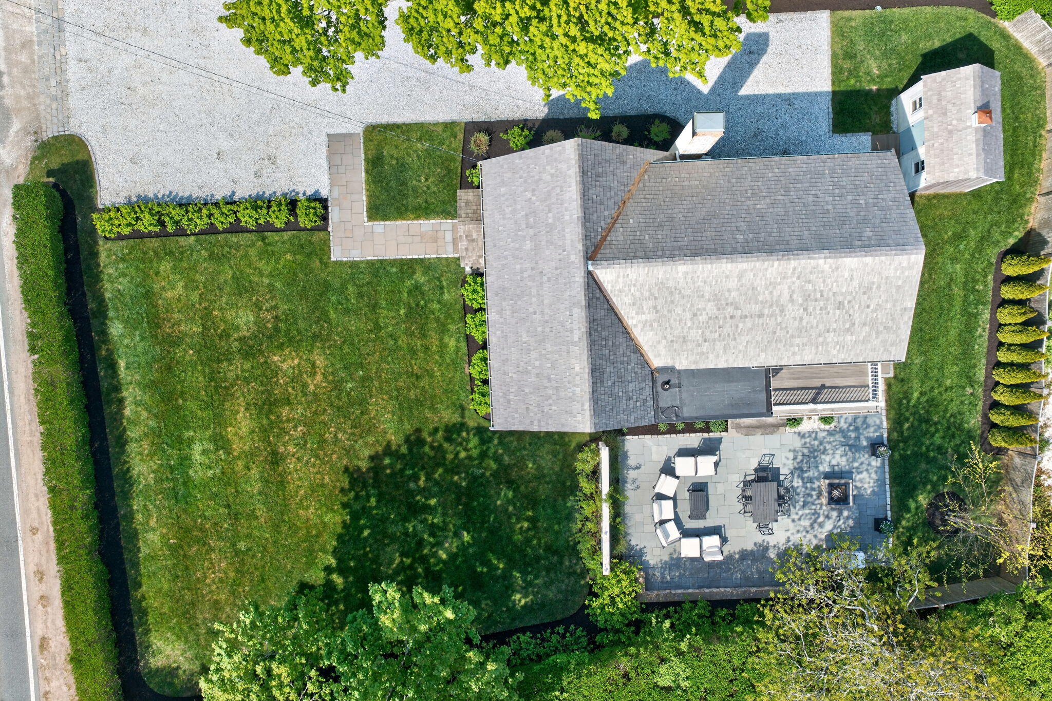 320 Old Harbor Road Chatham, MA 02633 - Photo 50 of 58 an aerial view of a house with yard swimming pool and outdoor seating