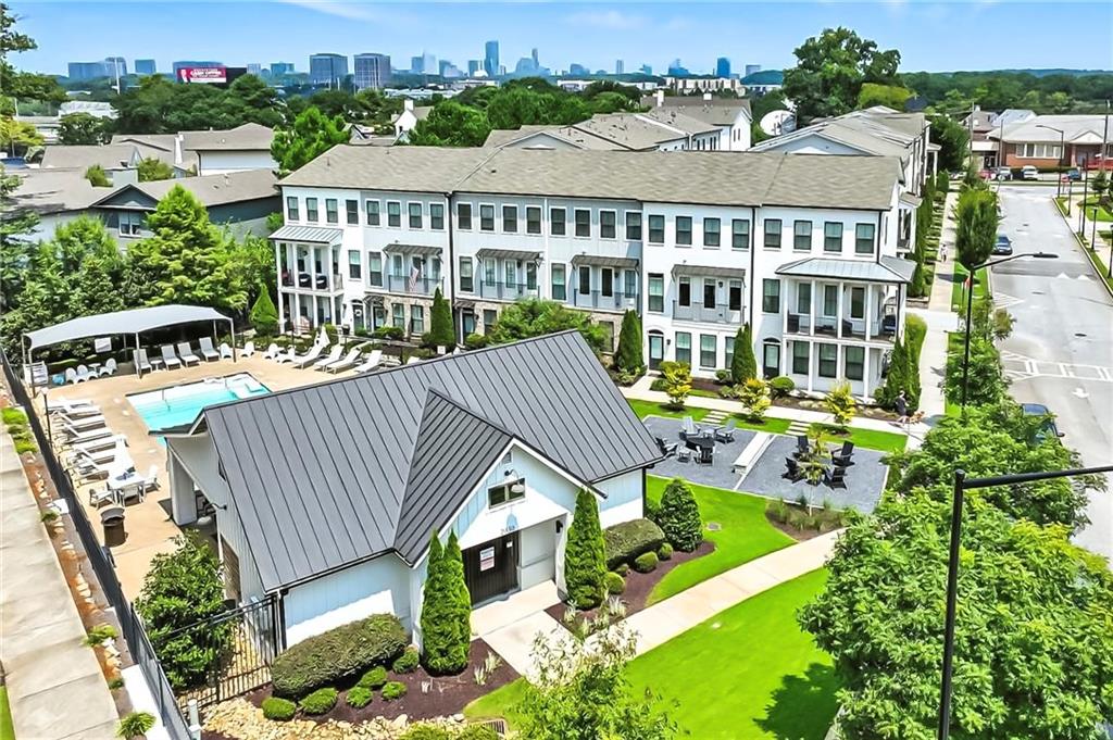 1752 Morningtide Lane Northeast Atlanta, GA 30324 - Photo 48 of 57 an aerial view of a house with a garden and deck