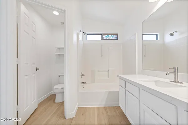 a view of small space with racks on the wall