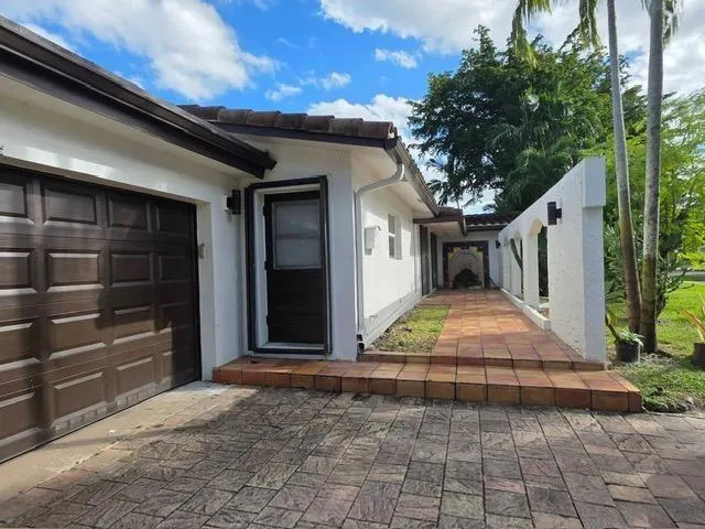 a view of a door of the house